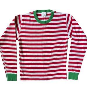 Hanna Andersson Pajama Top XS Red White Strip